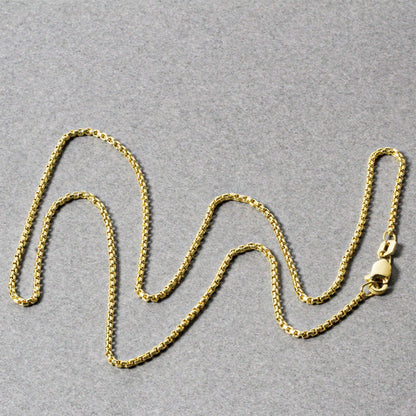 14k Round Box Chain