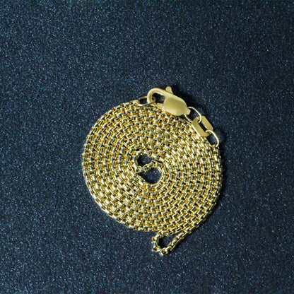 14k Round Box Chain