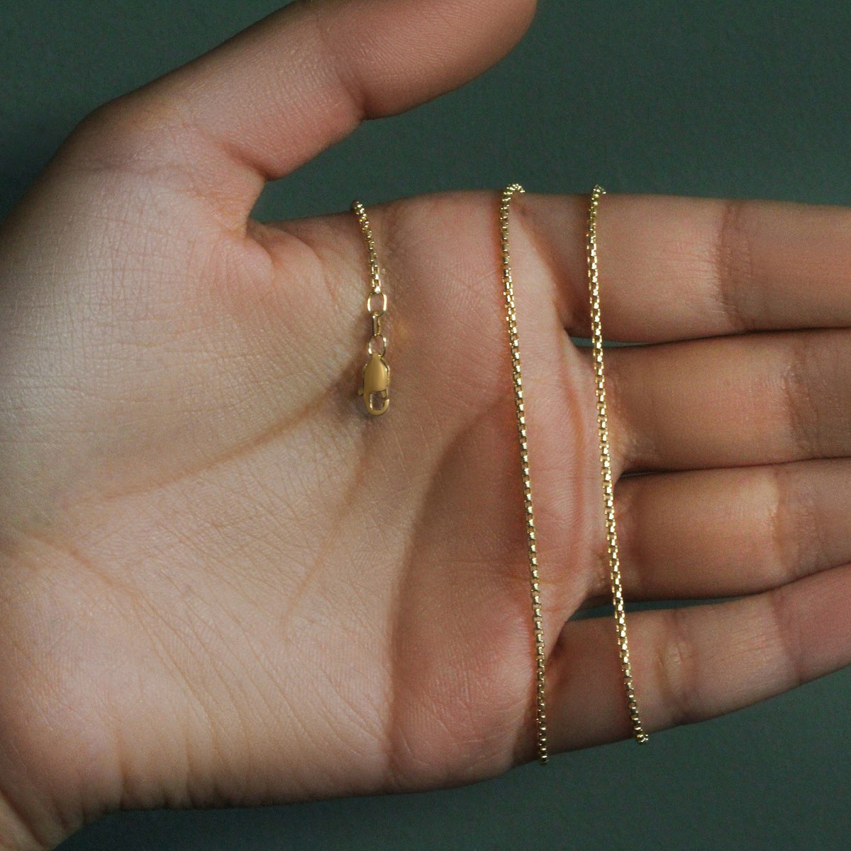 14k Round Box Chain