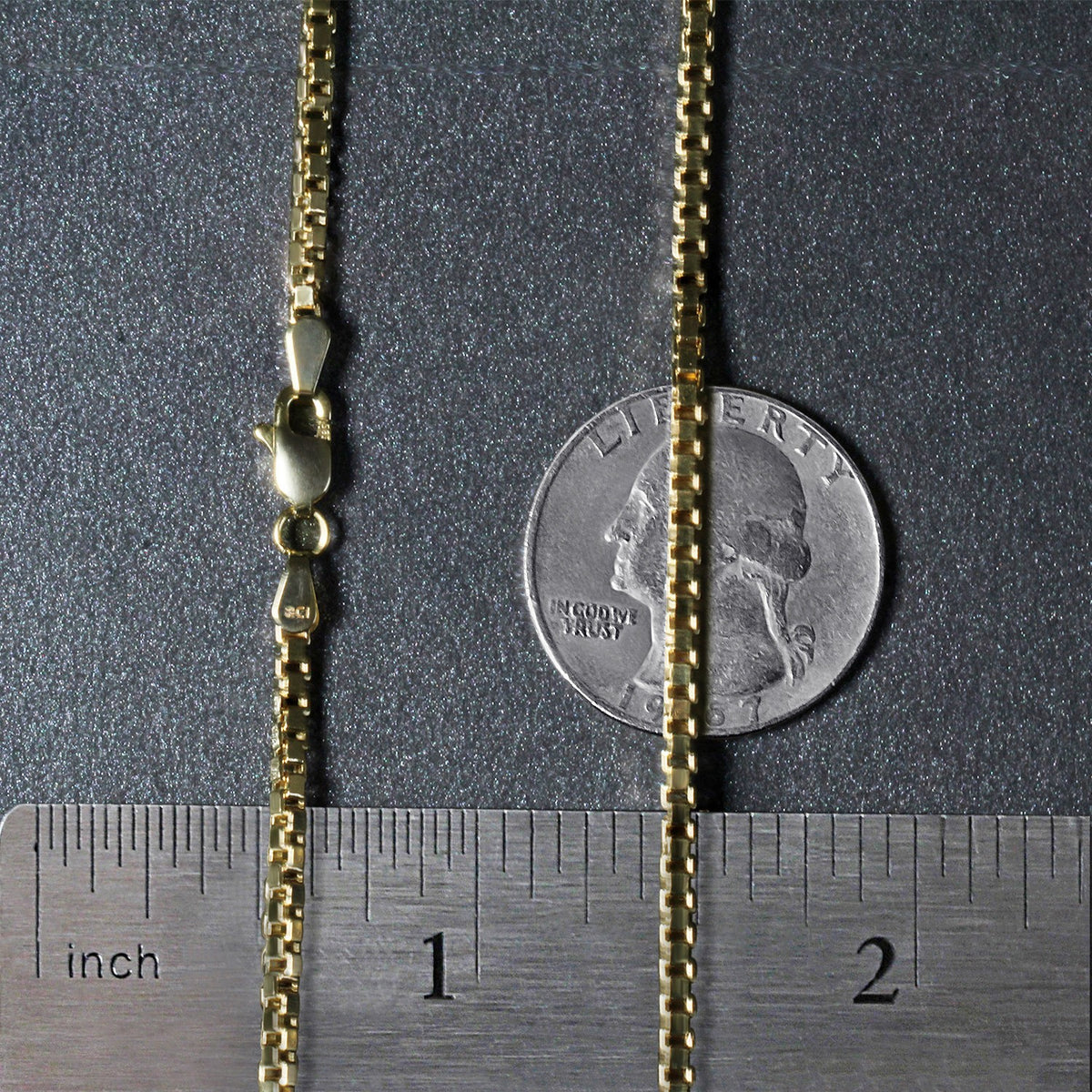14k Yellow Gold Semi Solid Box Chain