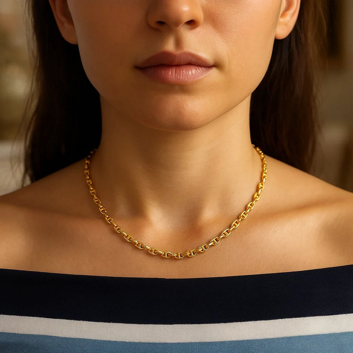 14k Yellow Gold Lite Anchor Chain