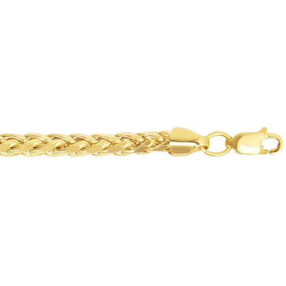 14k Yellow Gold Diamond Cut Round Franco Bracelet (2.70 mm)