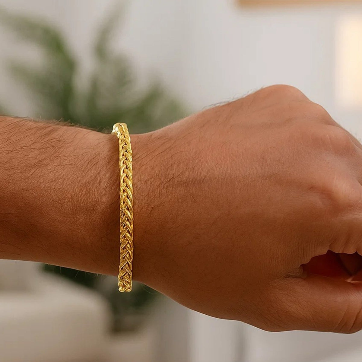 14k Yellow Gold Diamond Cut Round Franco Bracelet (2.70 mm)