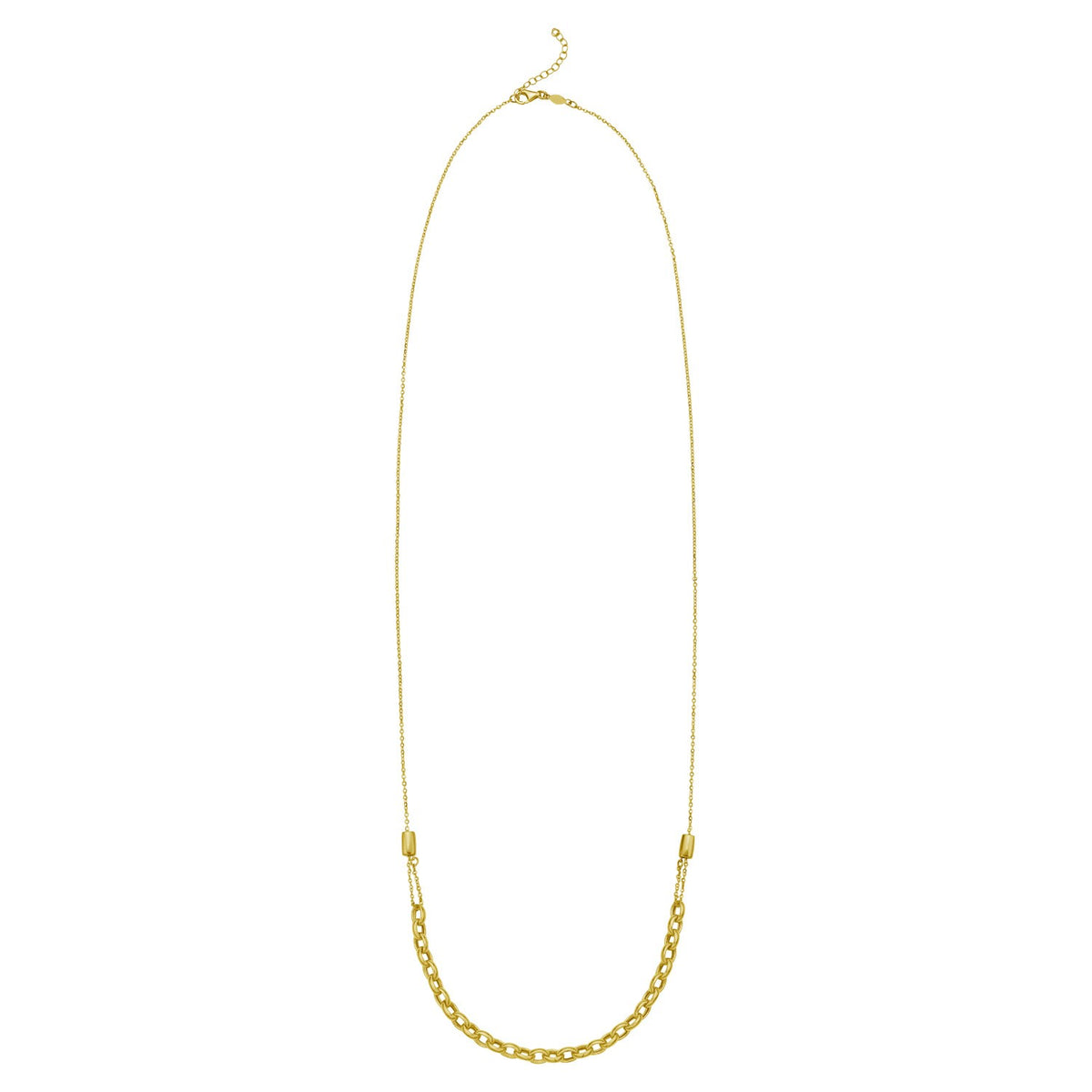14K Yellow Gold Adjustable Rolo Link Necklace