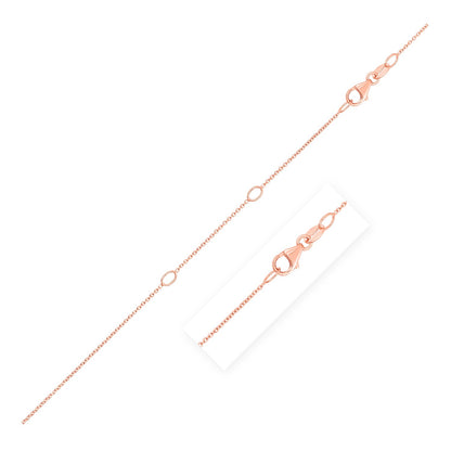 Double Extendable Cable Chain in 14k