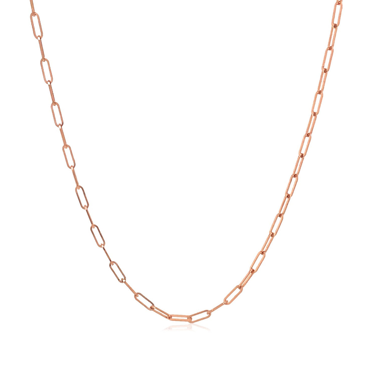 14K Yellow Gold Fine Paperclip Chain