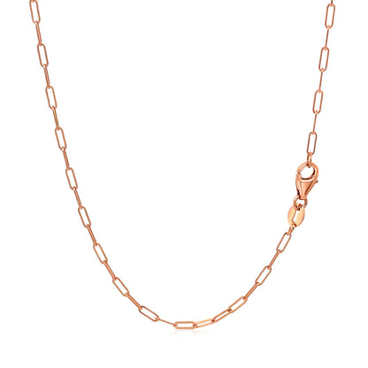 14K Yellow Gold Fine Paperclip Chain