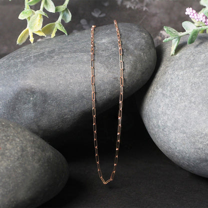 14K Yellow Gold Fine Paperclip Chain