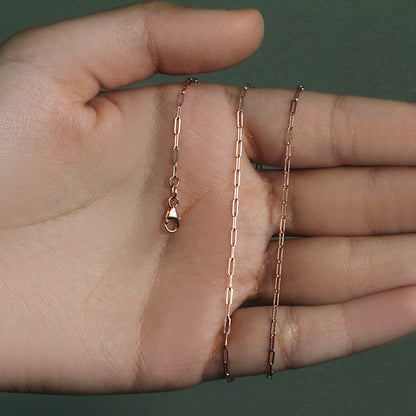 14K Yellow Gold Fine Paperclip Chain