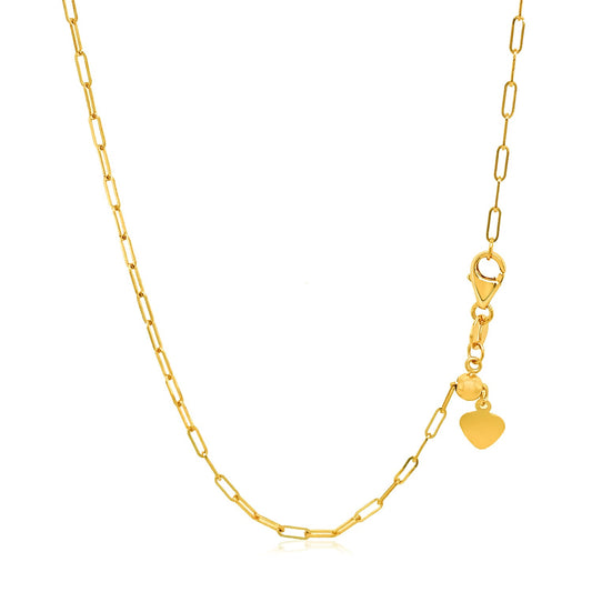 14k Adjustable Paperclip Chain (1.50 mm)