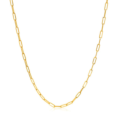 14k Adjustable Paperclip Chain (1.50 mm)