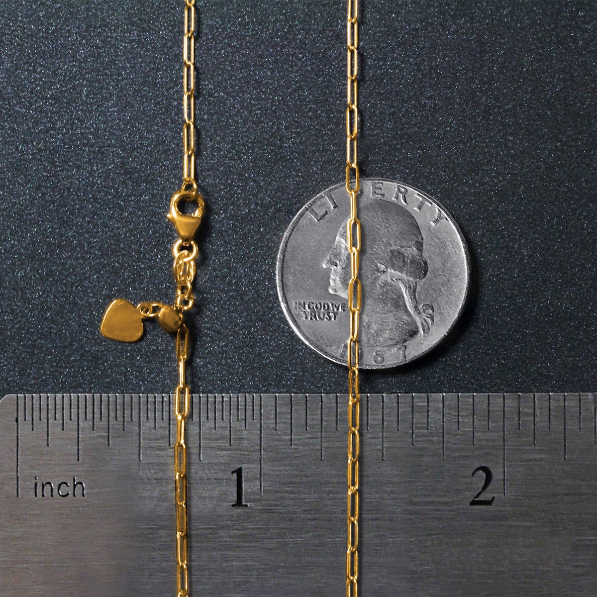 14k Adjustable Paperclip Chain (1.50 mm)
