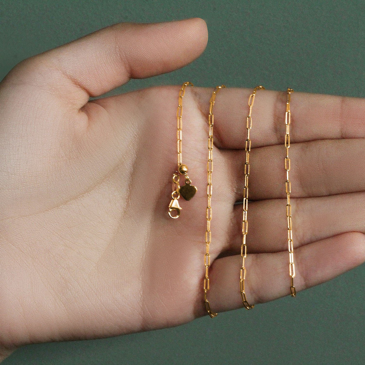 14k Adjustable Paperclip Chain (1.50 mm)