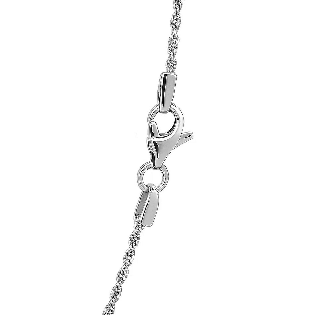 10k White Gold Solid Diamond Cut Rope Chain (1.40 mm)