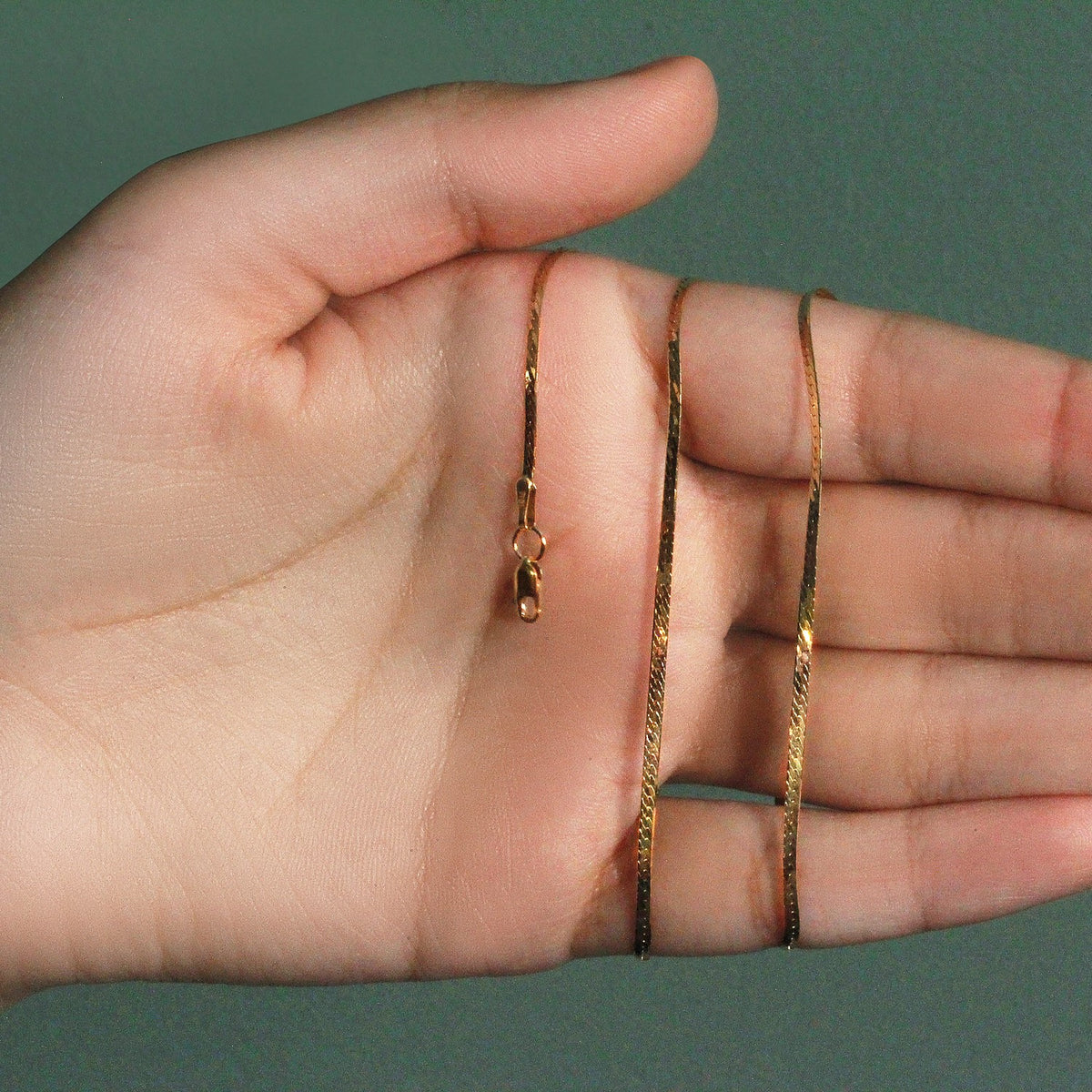 14k Yellow Gold Super Flex Herringbone Chain