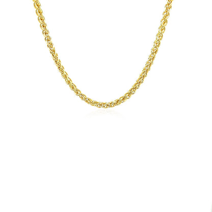 14k Yellow Gold Light Weight Wheat Chain
