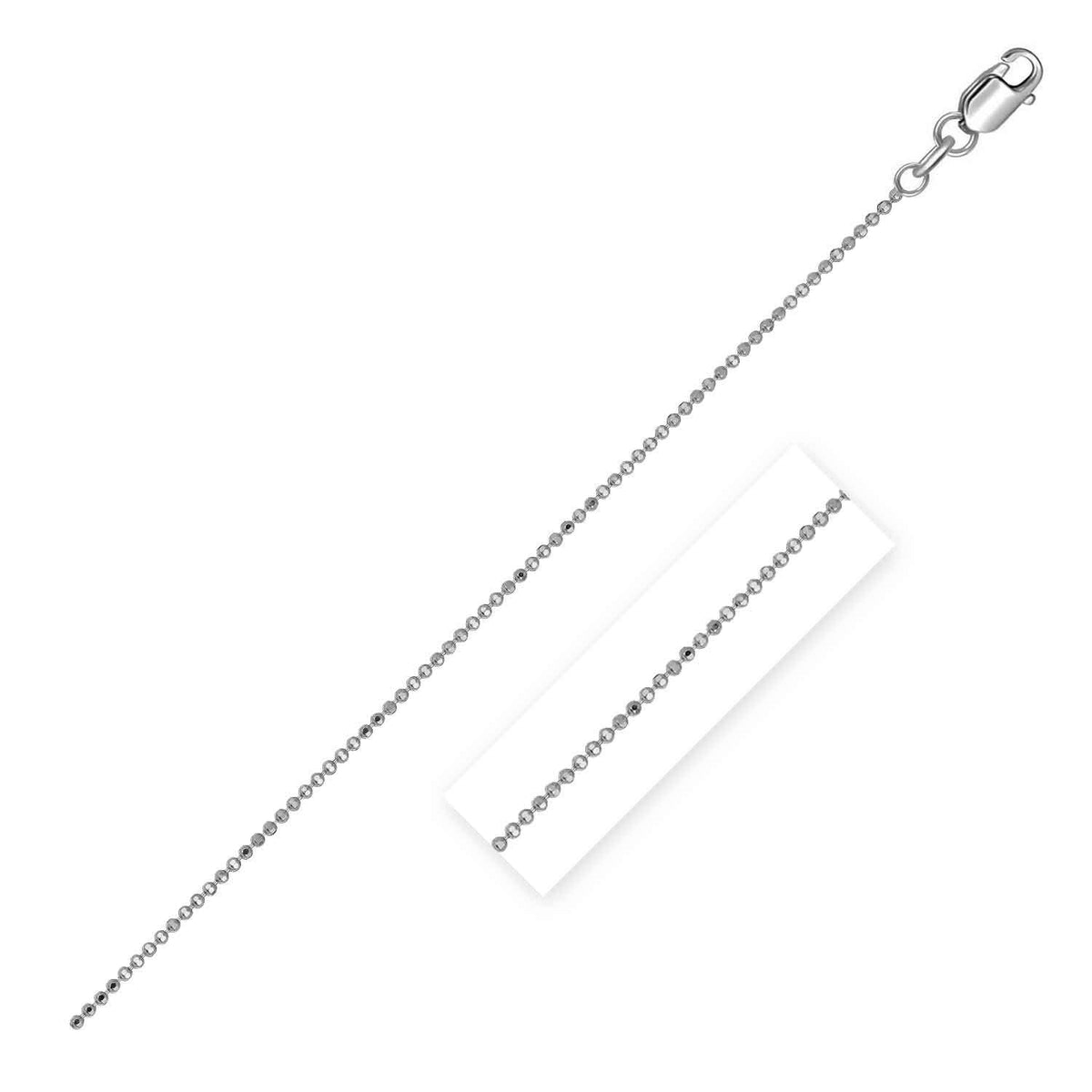 14k Diamond Cut Bead Chain (0.90 mm)