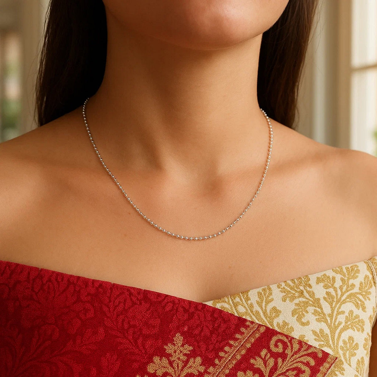 14k Diamond Cut Bead Chain (0.90 mm)