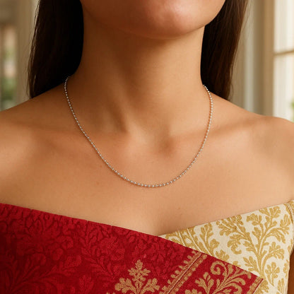 14k Diamond Cut Bead Chain (0.90 mm)