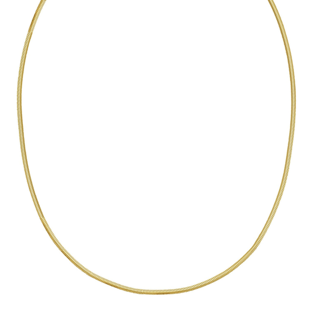 14K Yellow Gold Oval Snake Chain