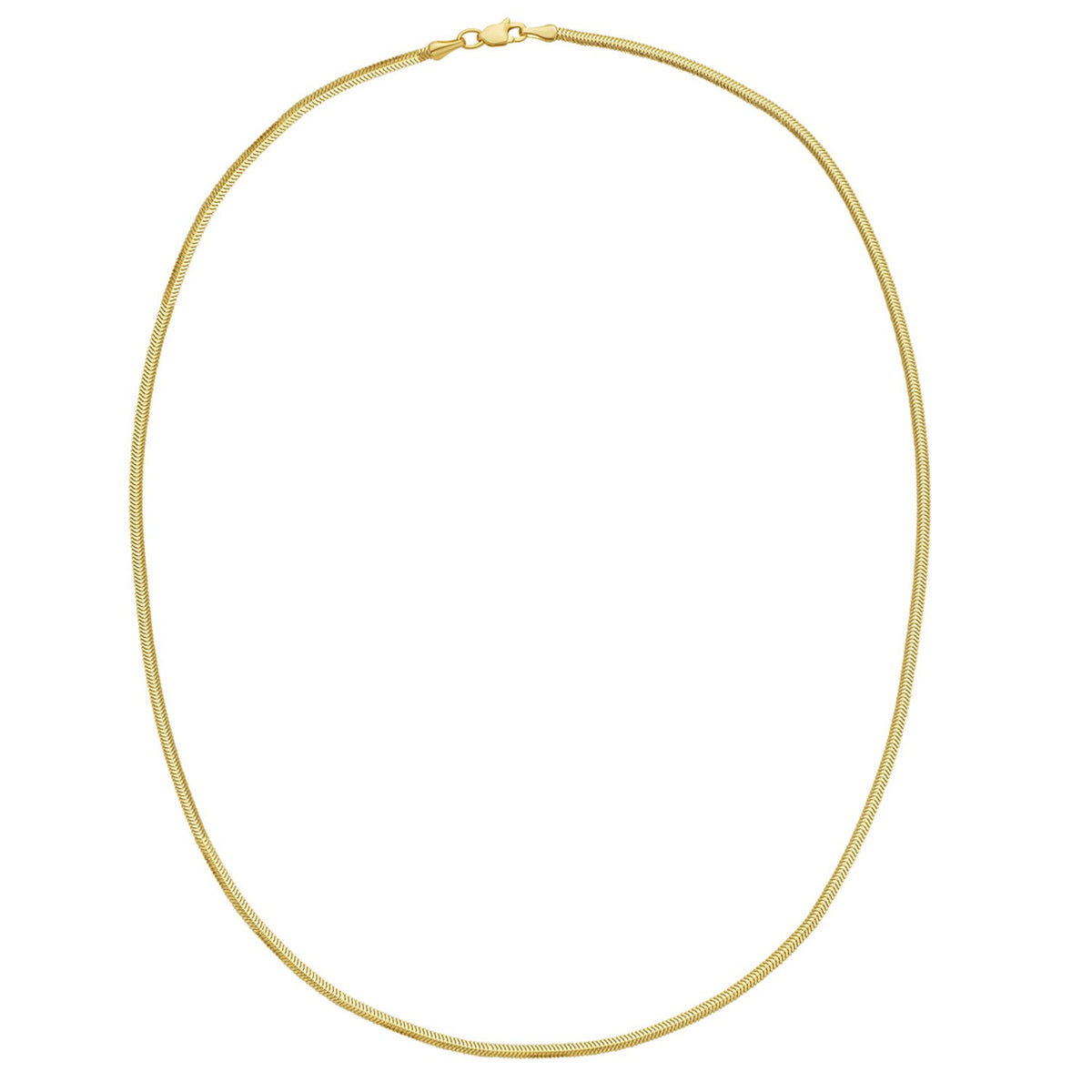 14K Yellow Gold Oval Snake Chain