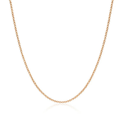 14k Rose Gold Diamond Cut Cable Link Chain (1.10 mm)