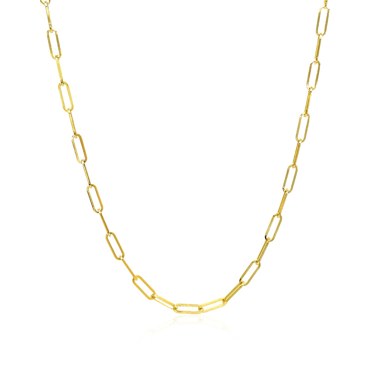 14K Delicate Paperclip Chain