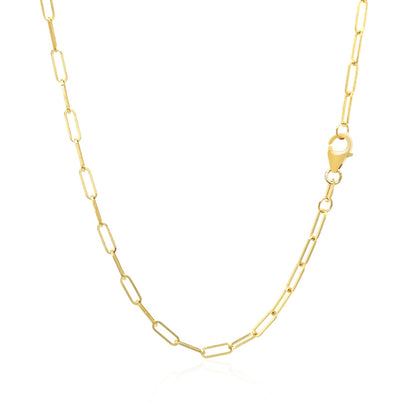 14K Delicate Paperclip Chain