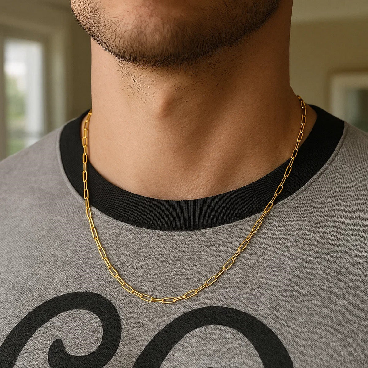 14K Delicate Paperclip Chain
