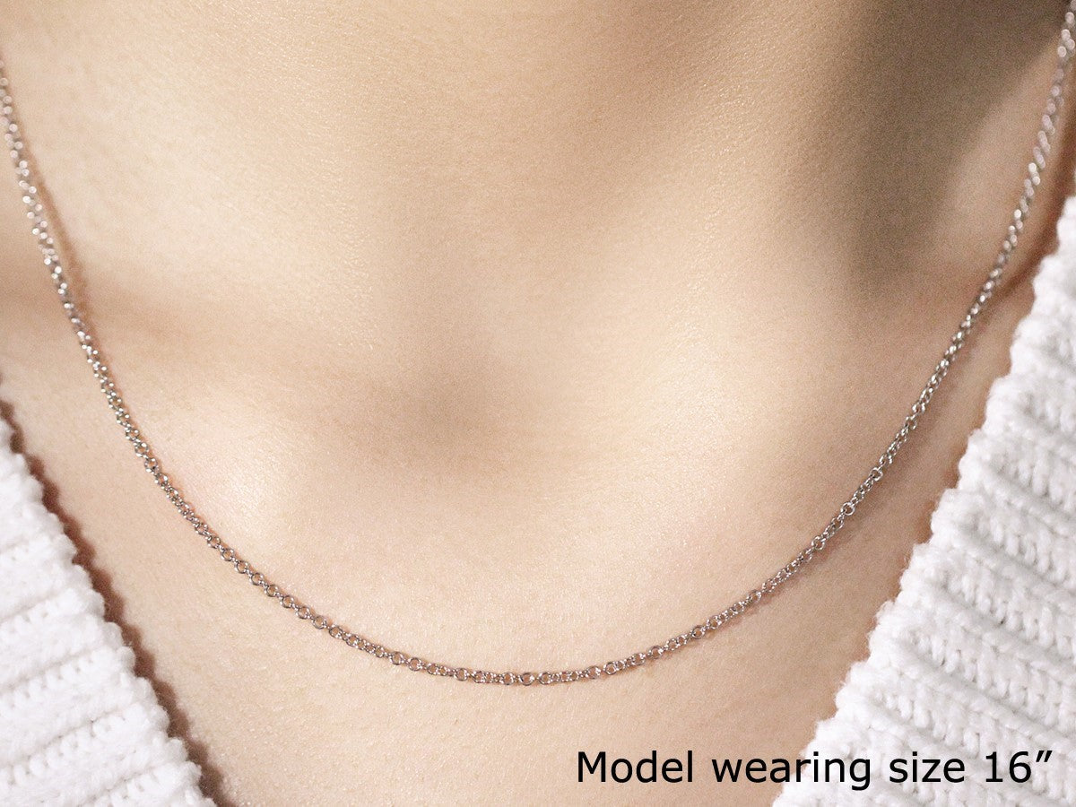 14k Yellow Gold Round Cable Link Chain
