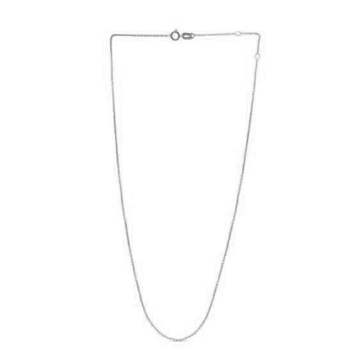Adjustable Cable Chain in 14k White Gold