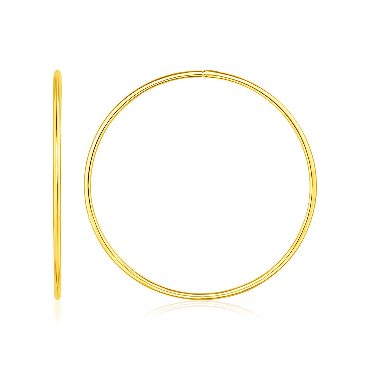 Endless Hoop Style Earrings in 14K