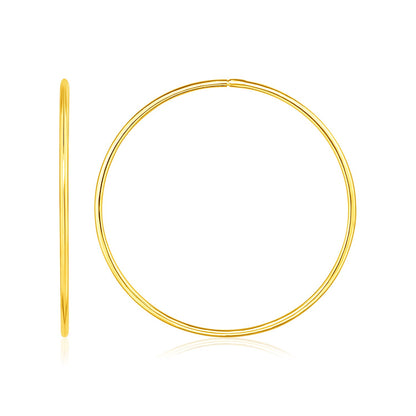 Endless Hoop Style Earrings in 14K