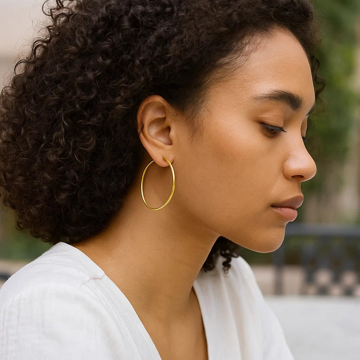 Endless Hoop Style Earrings in 14K