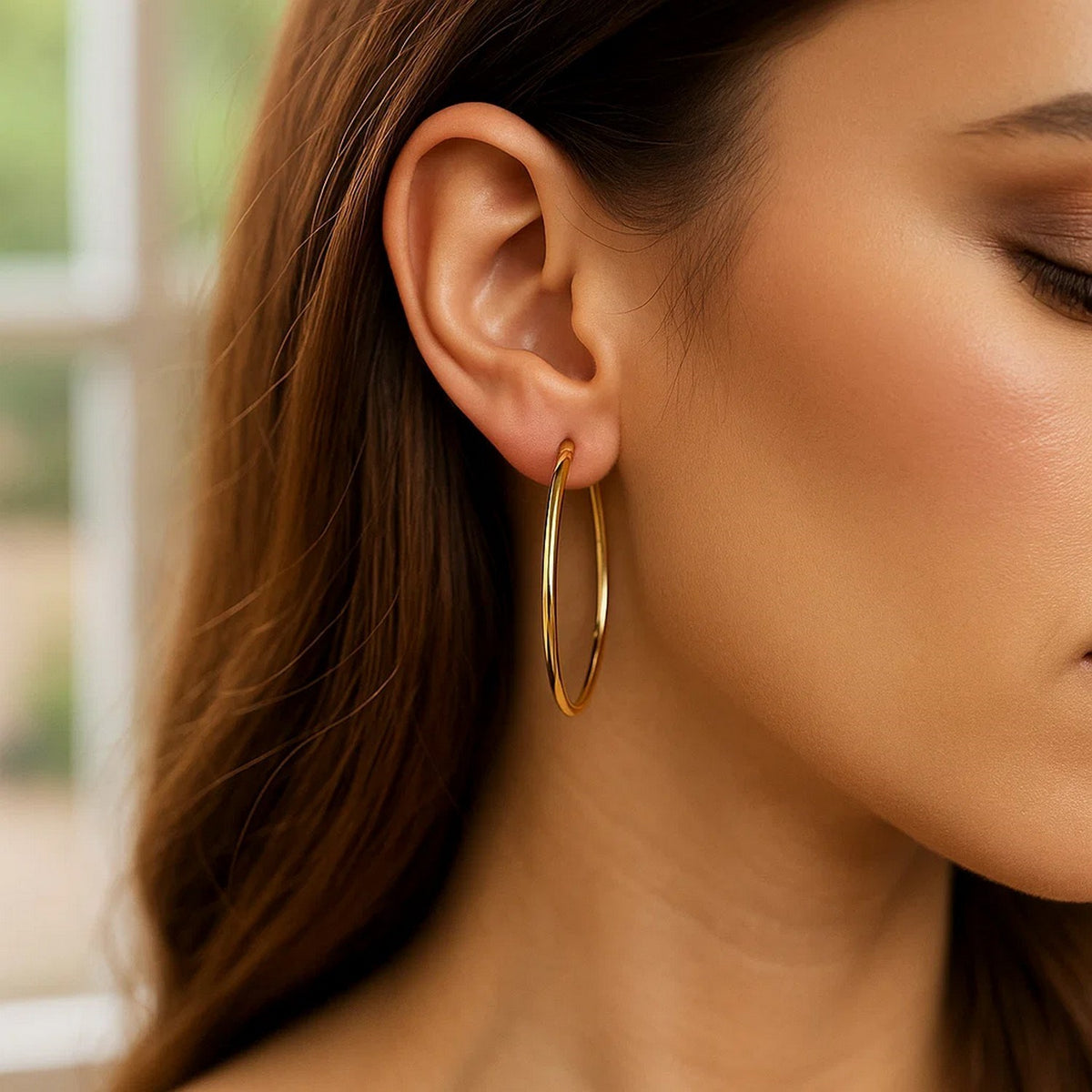 Endless Hoop Style Earrings in 14K