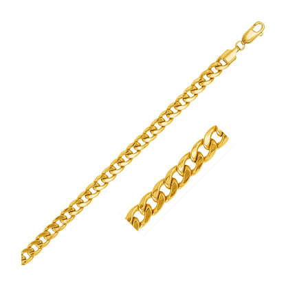 14k Miami Cuban Semi Solid Chain