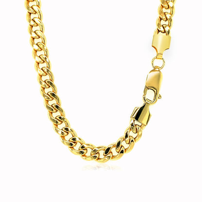 14k Miami Cuban Semi Solid Chain