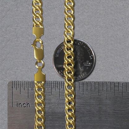 14k Miami Cuban Semi Solid Chain