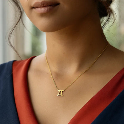 14K Yellow Gold Gemini Necklace