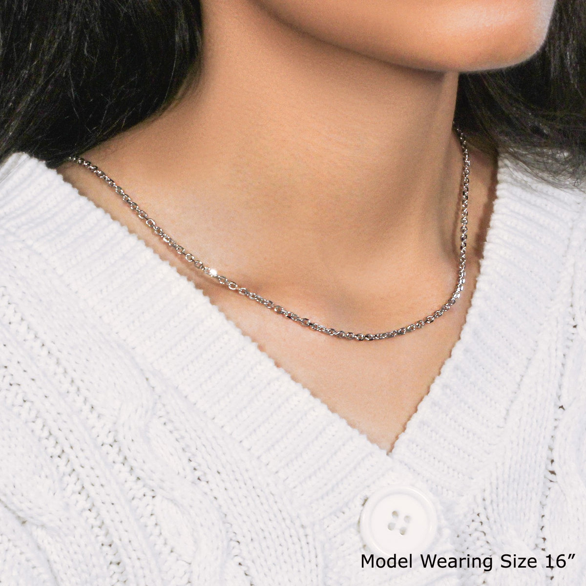18k Diamond Cut Cable Link Chain