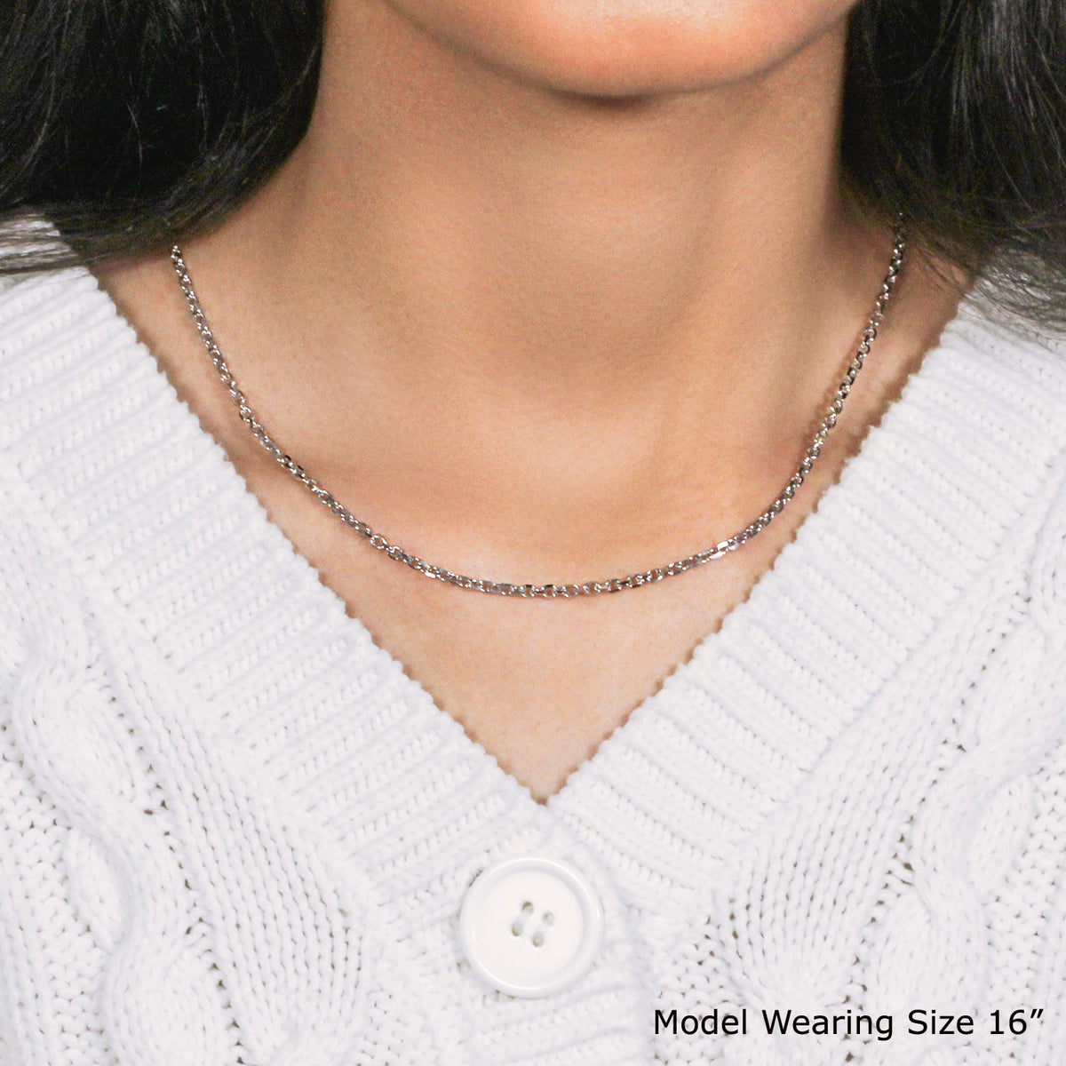 18k Diamond Cut Cable Link Chain