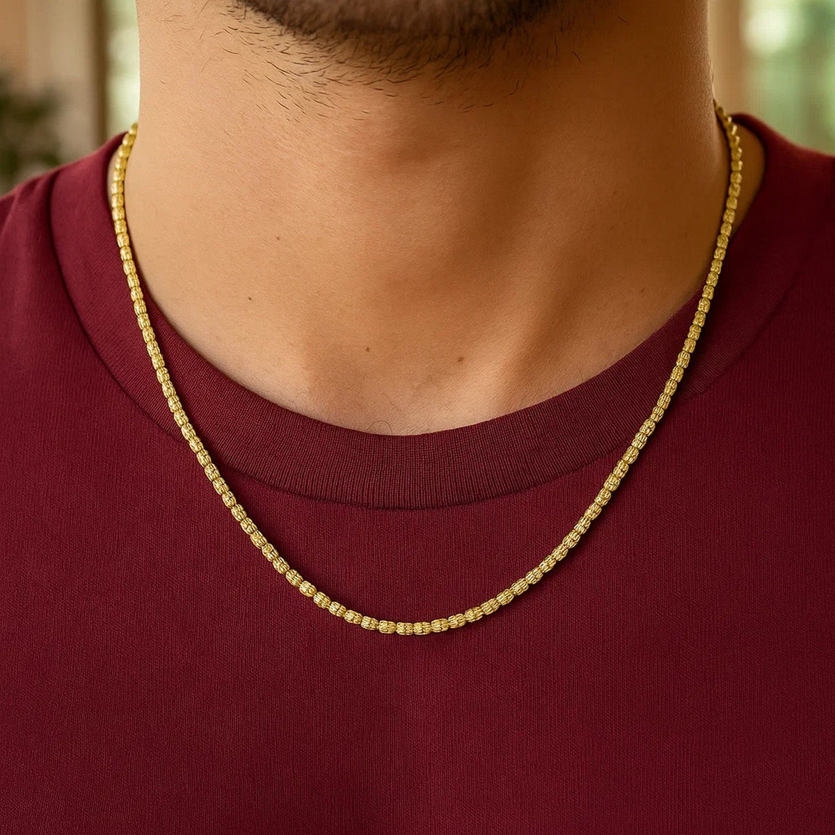 Ice Barrel Chain in 14k