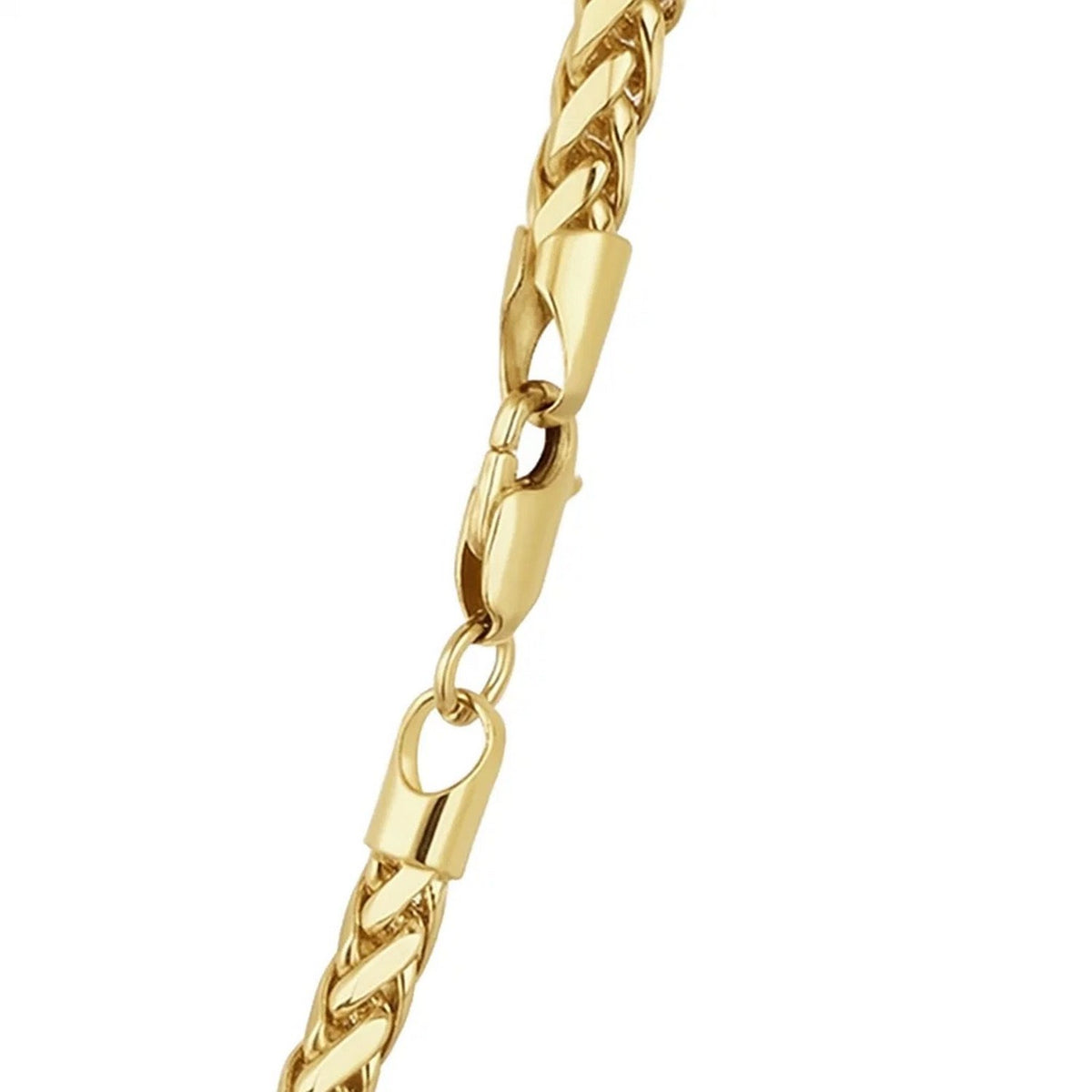14k Yellow Gold Diamond Cut Round Franco Chain