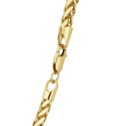 14k Yellow Gold Diamond Cut Round Franco Chain