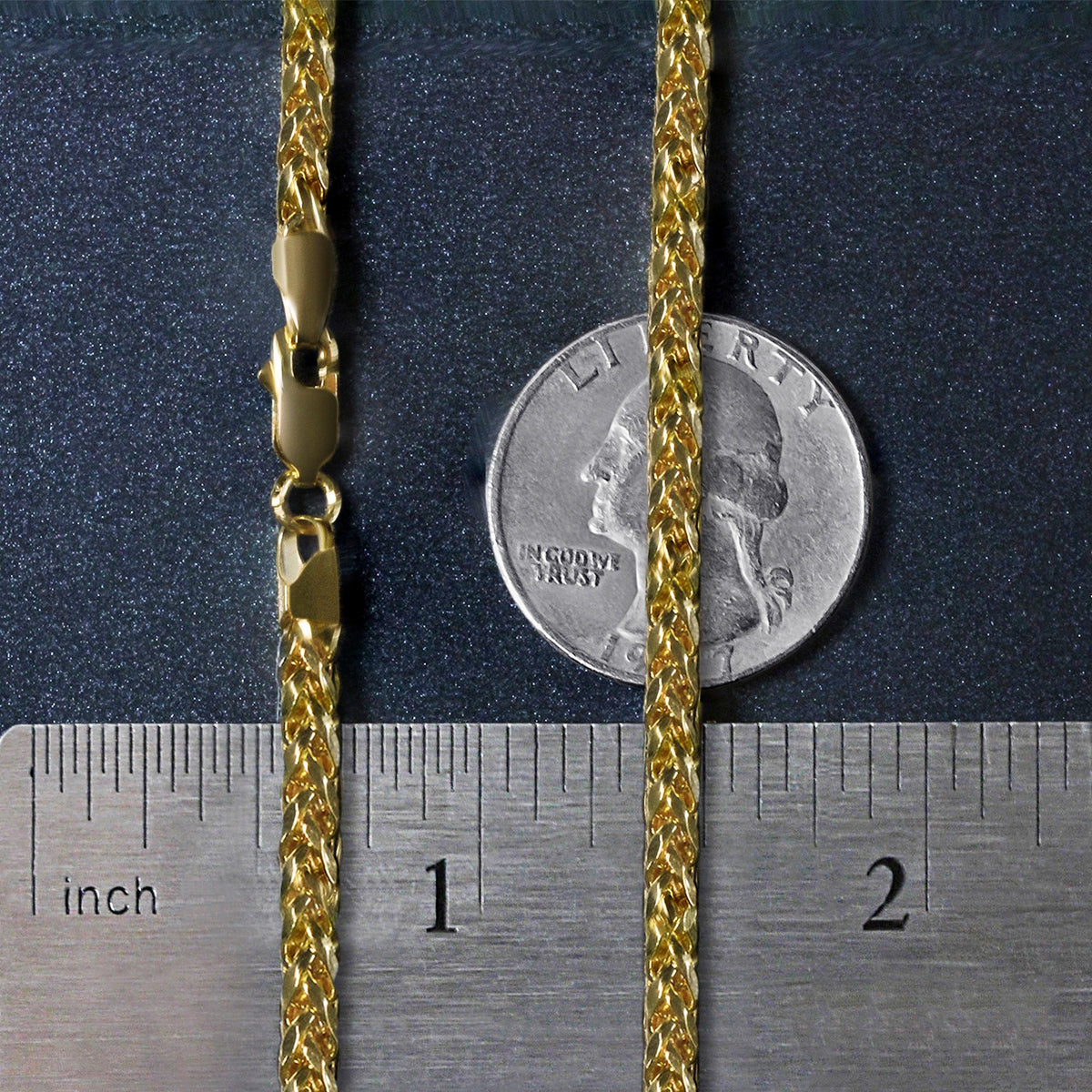 14k Yellow Gold Diamond Cut Round Franco Chain