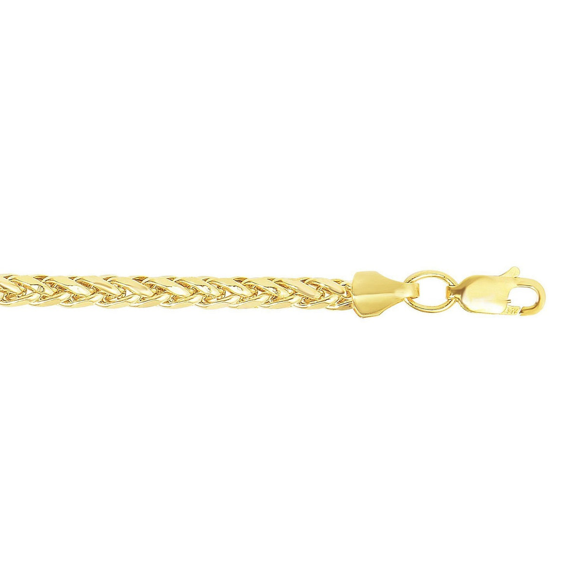 14k Yellow Gold Diamond Cut Round Franco Chain