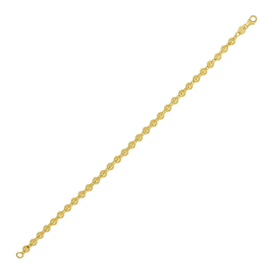 14K Disco Diamond Cut Bead Chain (4.00 mm)
