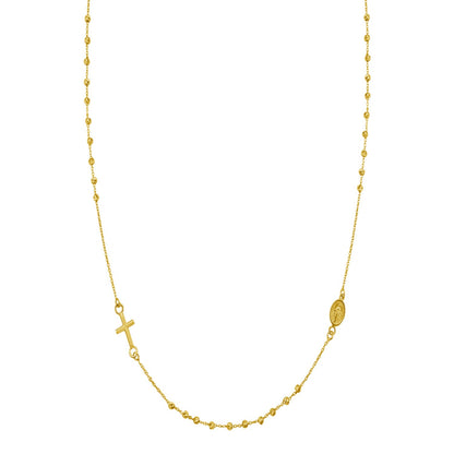 14k Yellow Gold Rosary Necklace