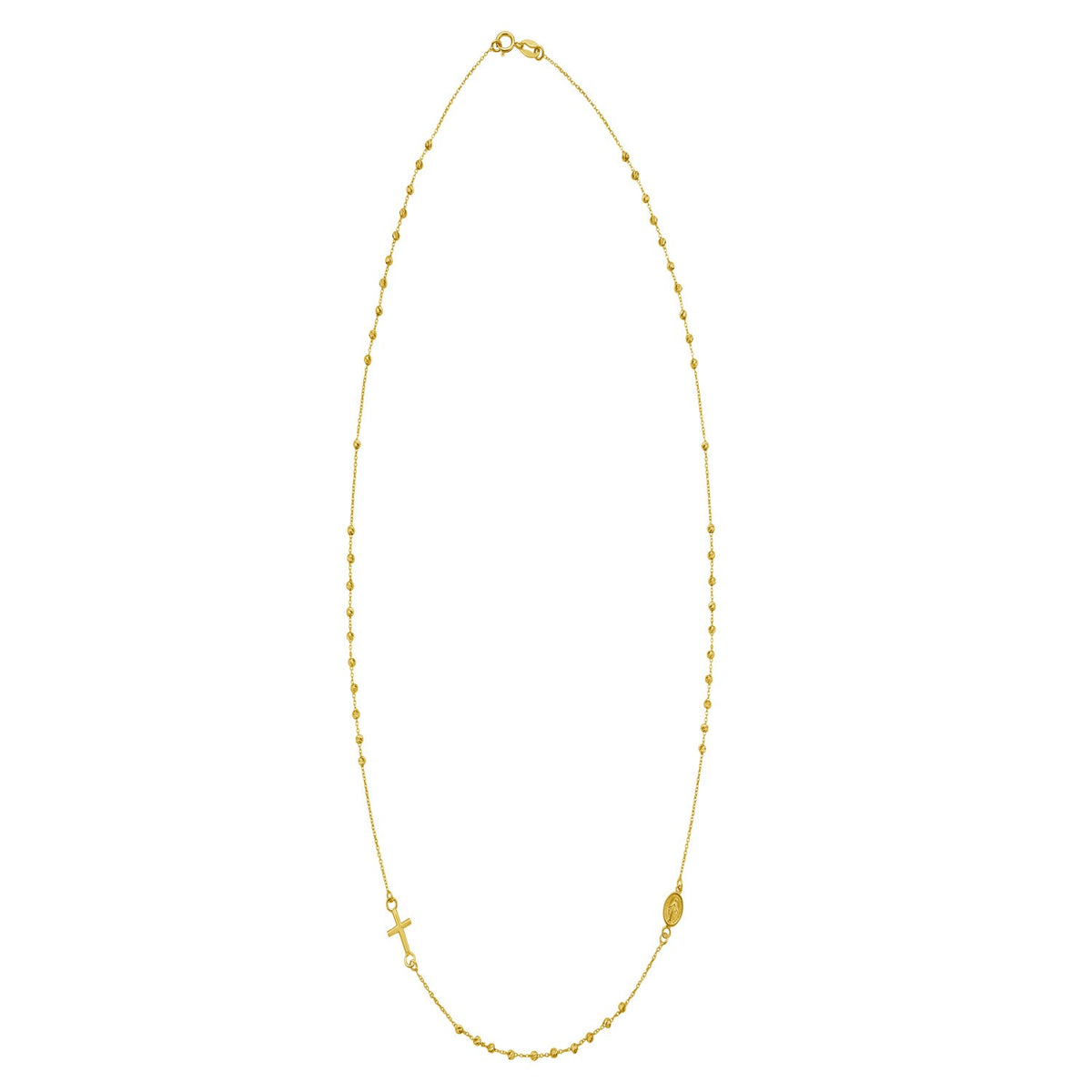 14k Yellow Gold Rosary Necklace