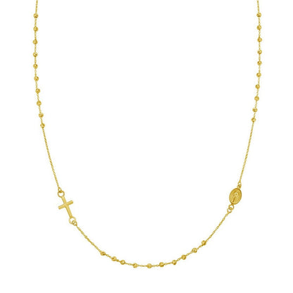 14k Yellow Gold Rosary Necklace